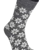 WOOL SOCK SNOWFLAKE — GREY MARL