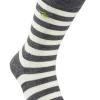 WOOL SOCK STRIPE — GREY
