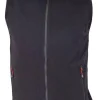 YORK VEST WINDBREAKER , 100% EXTRA FINE MERINOULL — BLACK